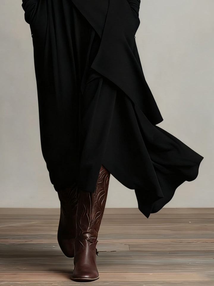 Giorgia | Asymmetrical Maxi Pleated Dress