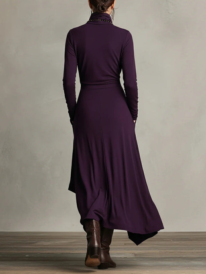 Giorgia | Asymmetrical Maxi Pleated Dress