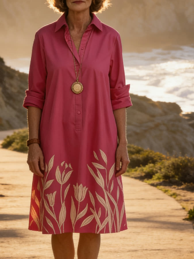 Anne Marie comfy midi dress - Carmel