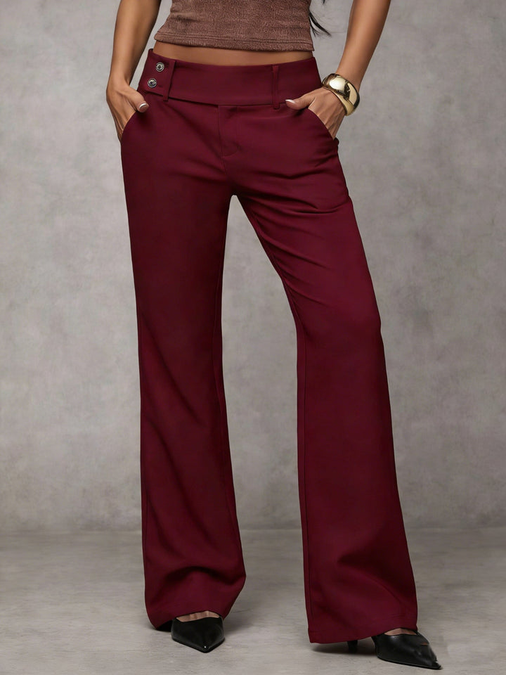 Duna loose-fit pants - Wine Red