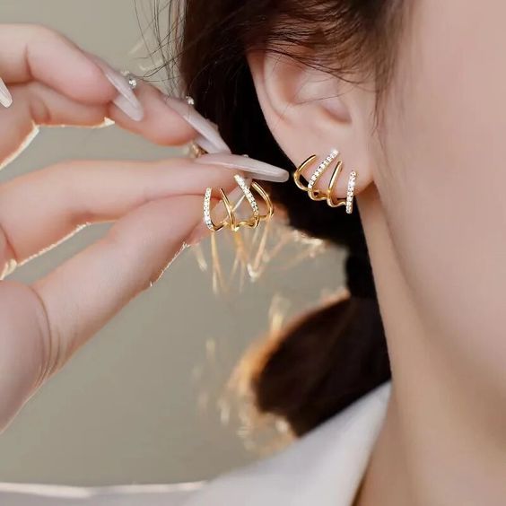 Zabby | Spiral Stack Ear Cuff Earrings