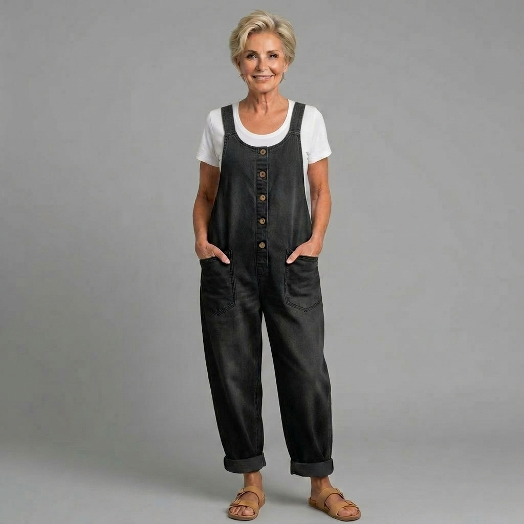 Saylor | Vintage Washed Cotton Denim Overalls