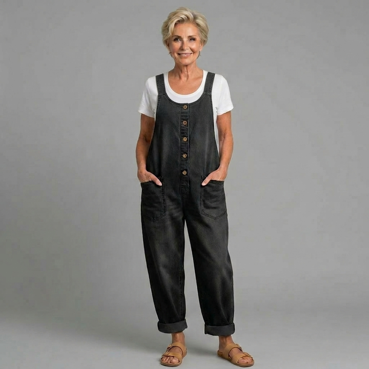 Saylor | Vintage Washed Cotton Denim Overalls