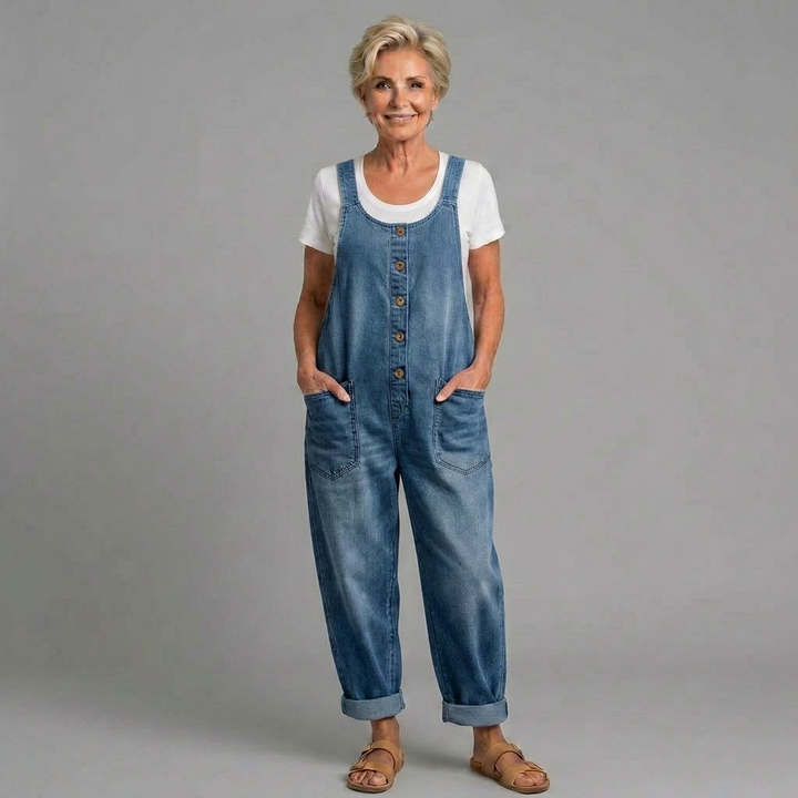 Saylor | Vintage Washed Cotton Denim Overalls