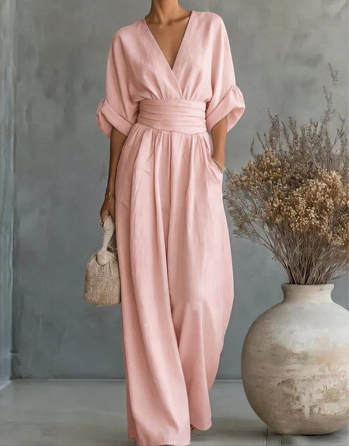 Lillian wide-leg jumpsuit - Light Pink