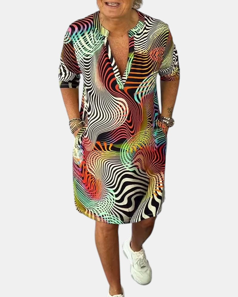 Jessica™ | Colorful V-neck Dress