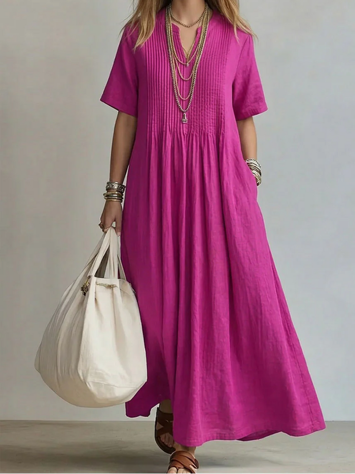 Noor pleated dress - Pink