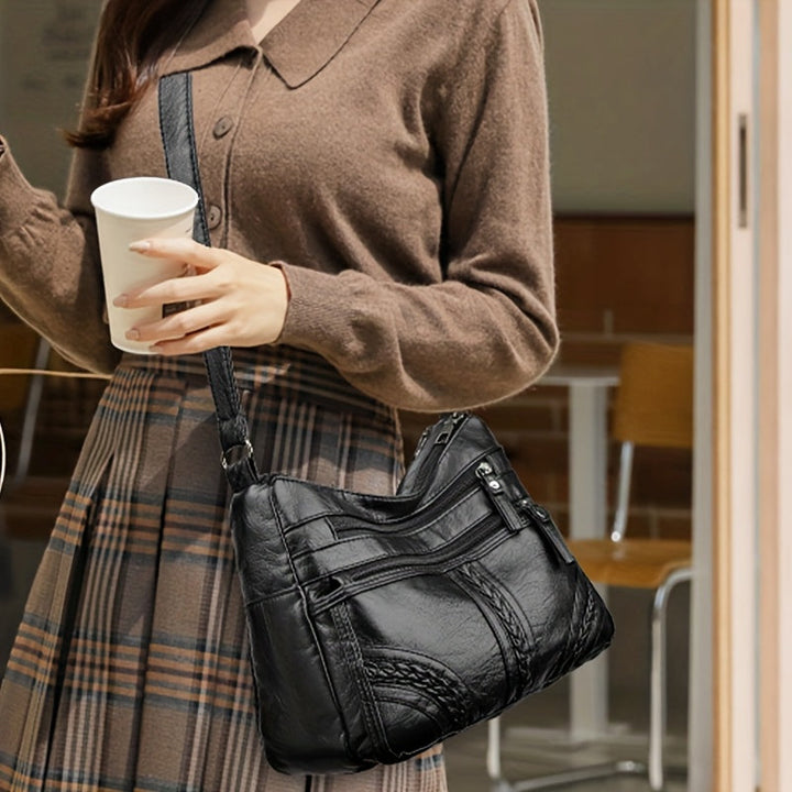 Women's | PU Handbag with Adjustable Crossbody/Shoulder Strap,