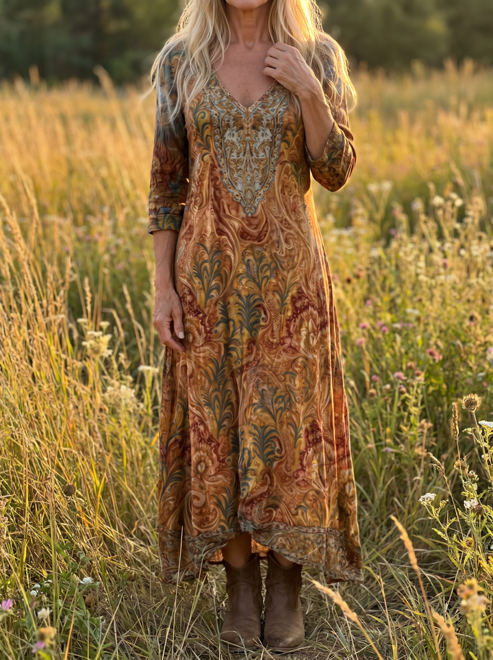 Dorothy floral maxi dress - Wildflower meadow front full body