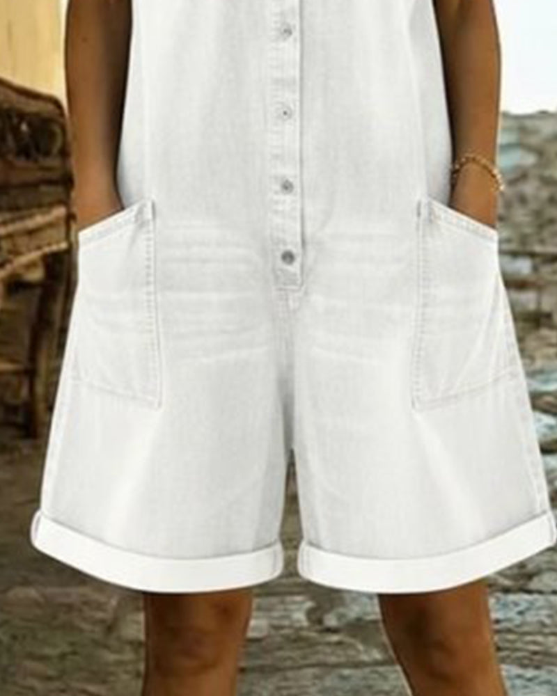 Delya | Short Sleeve Playsuit Dress