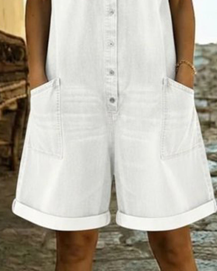 Delya | Short Sleeve Playsuit Dress