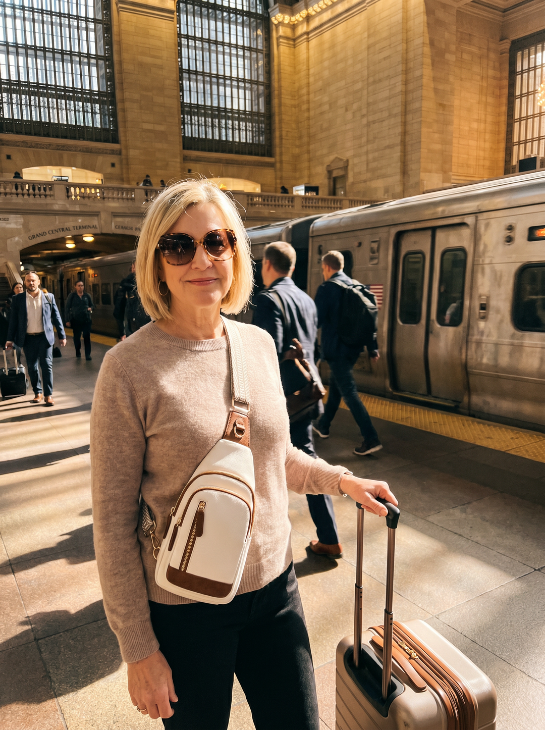 Edna crossbody bag - Grand Central platform NYC