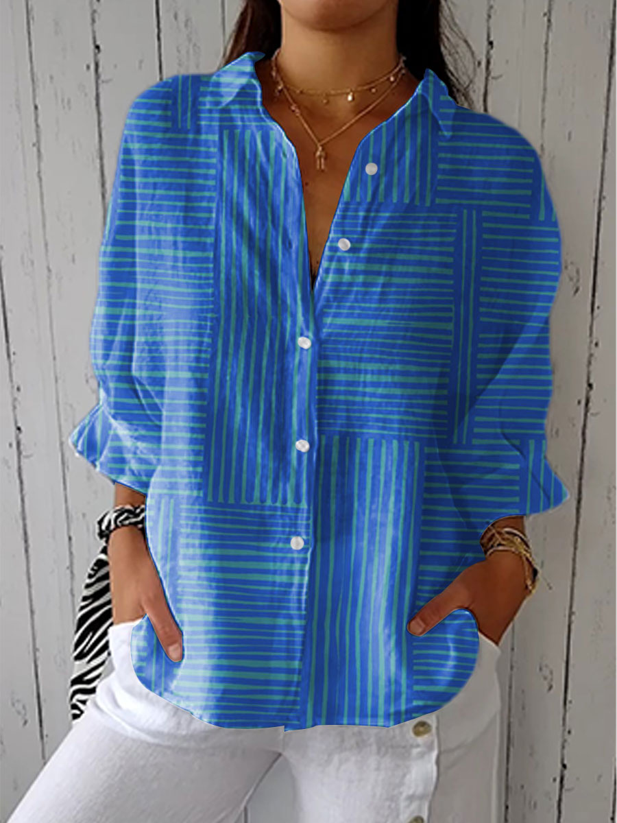 Alison striped blouse - Blue Striped