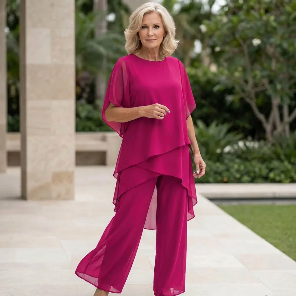 LORY | Suit with draped palazzo pants
