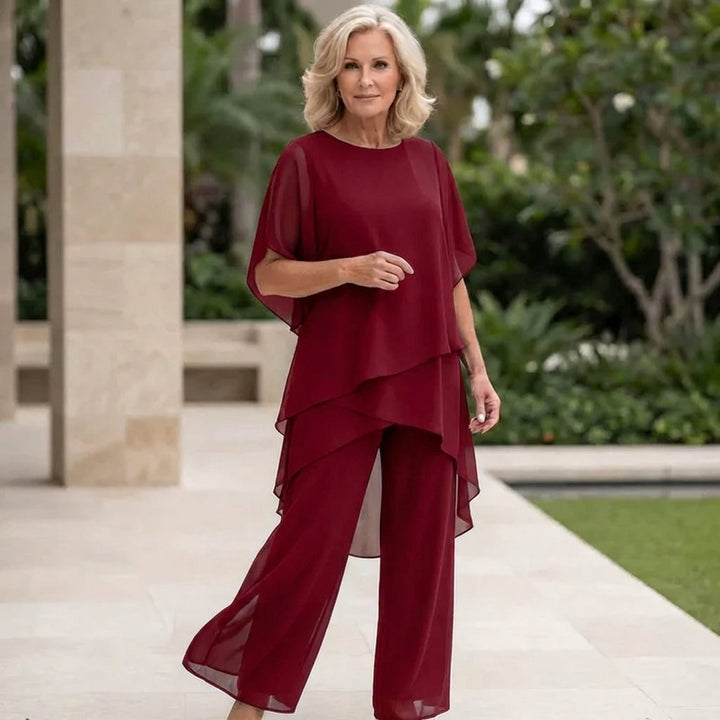 LORY | Suit with draped palazzo pants
