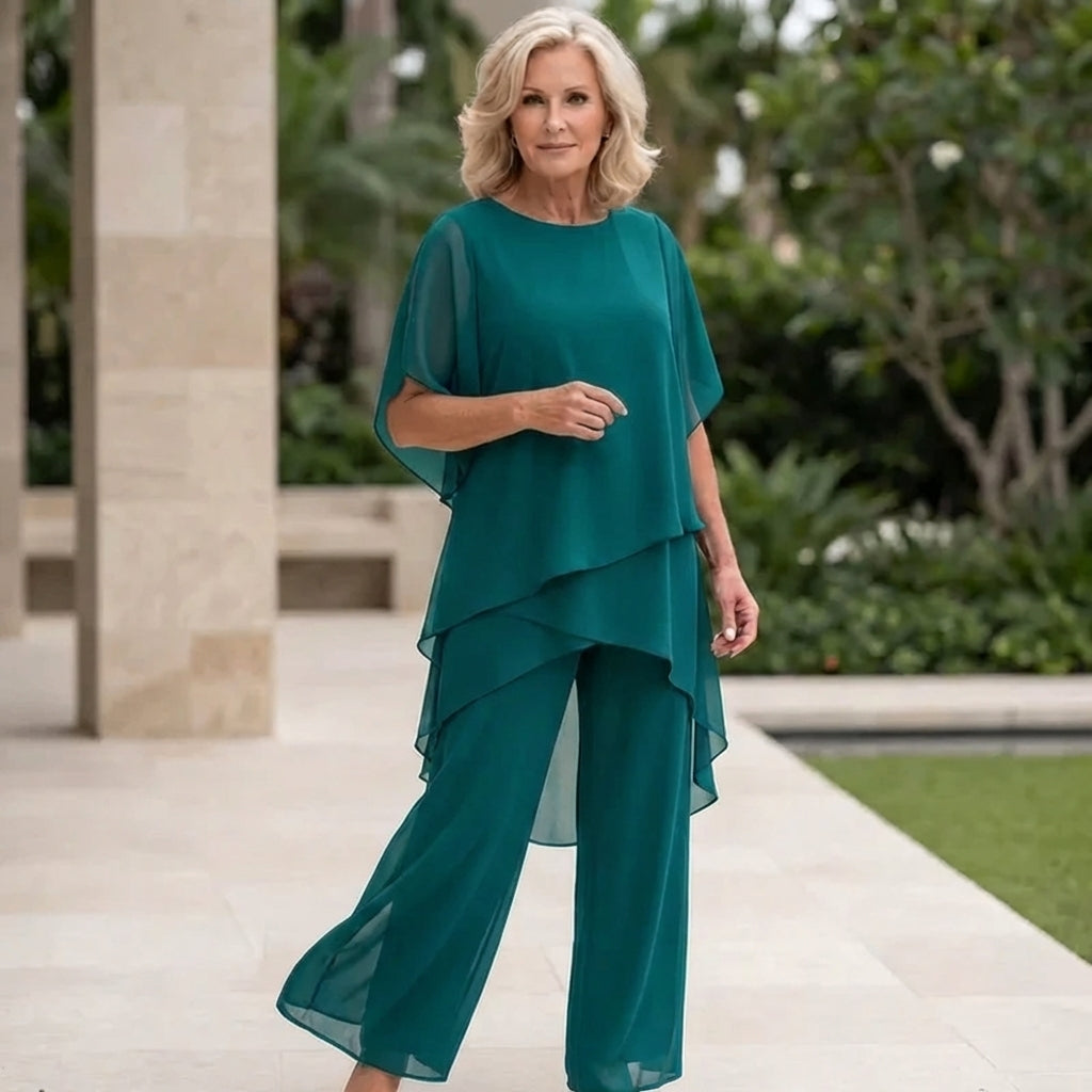 LORY | Suit with draped palazzo pants