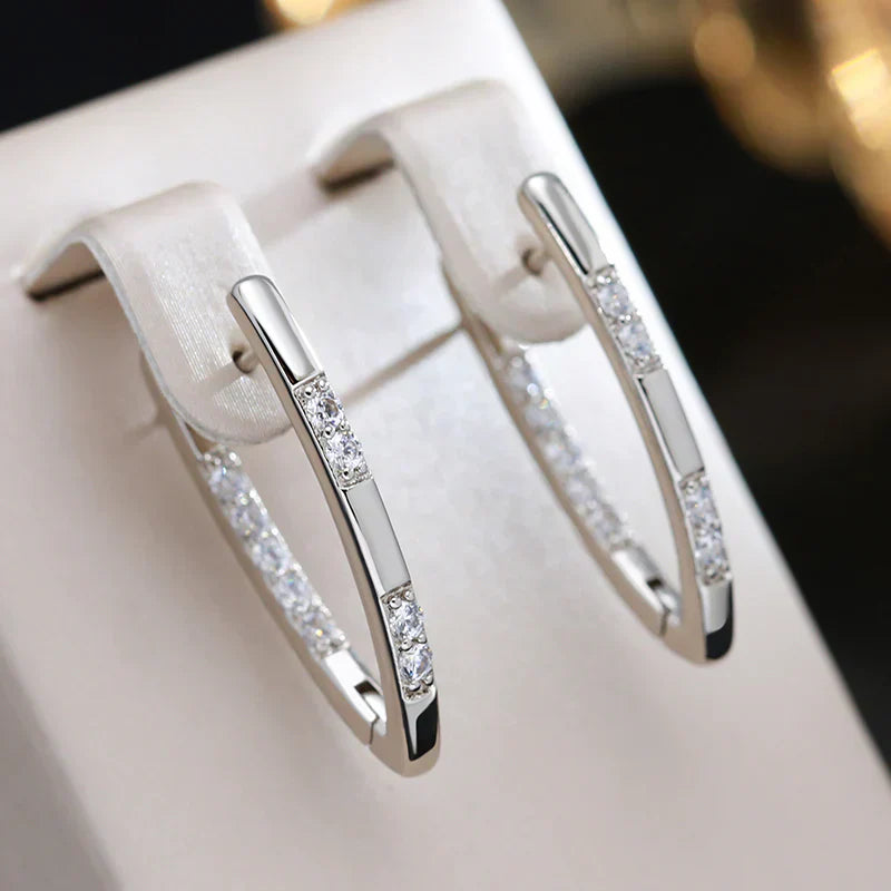 Aurelia | Gold Zirconia Hoop Earrings
