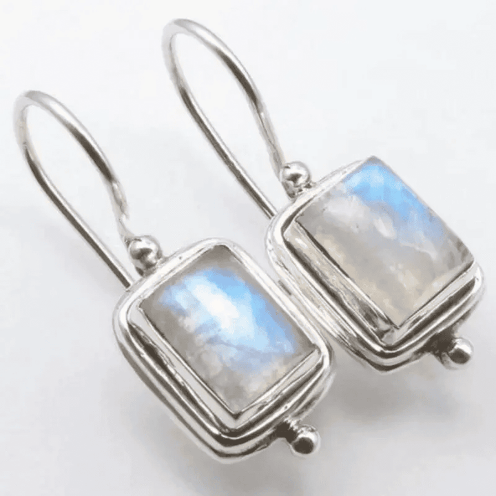 Lustre | Square Moonstone Earrings