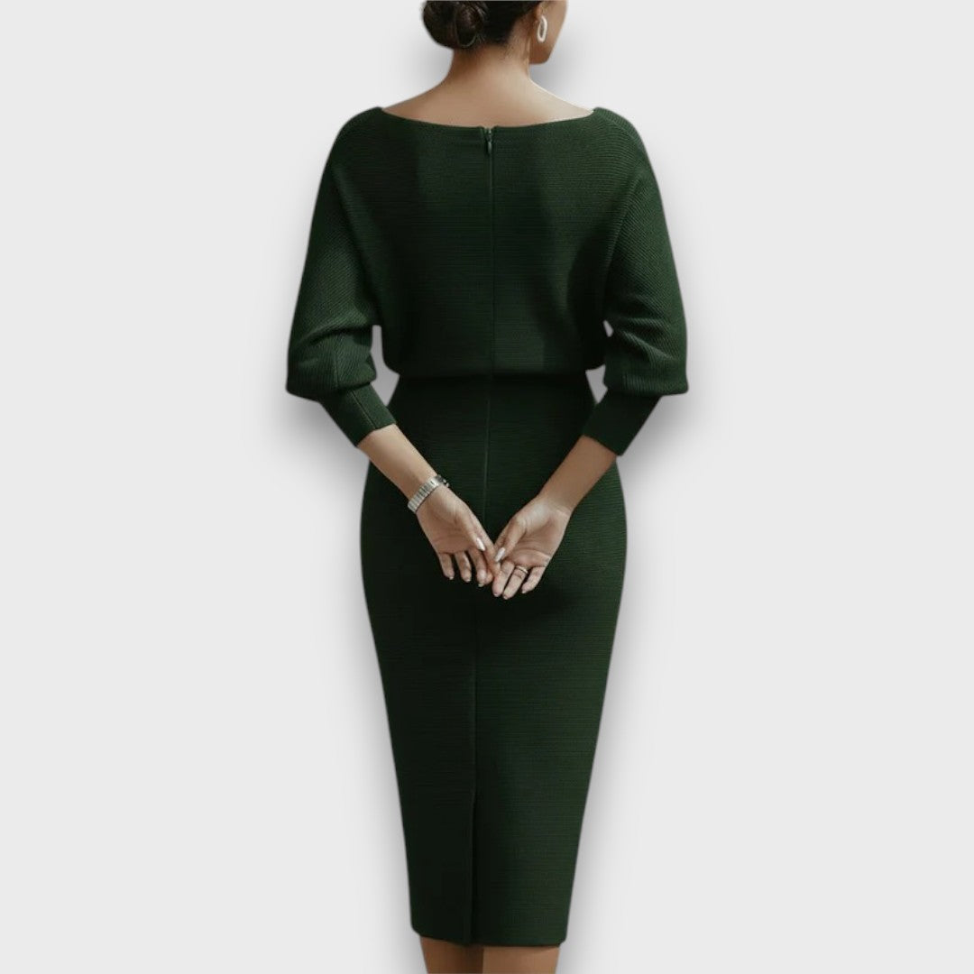 Lunaria | Draped Batwing Midi Dress