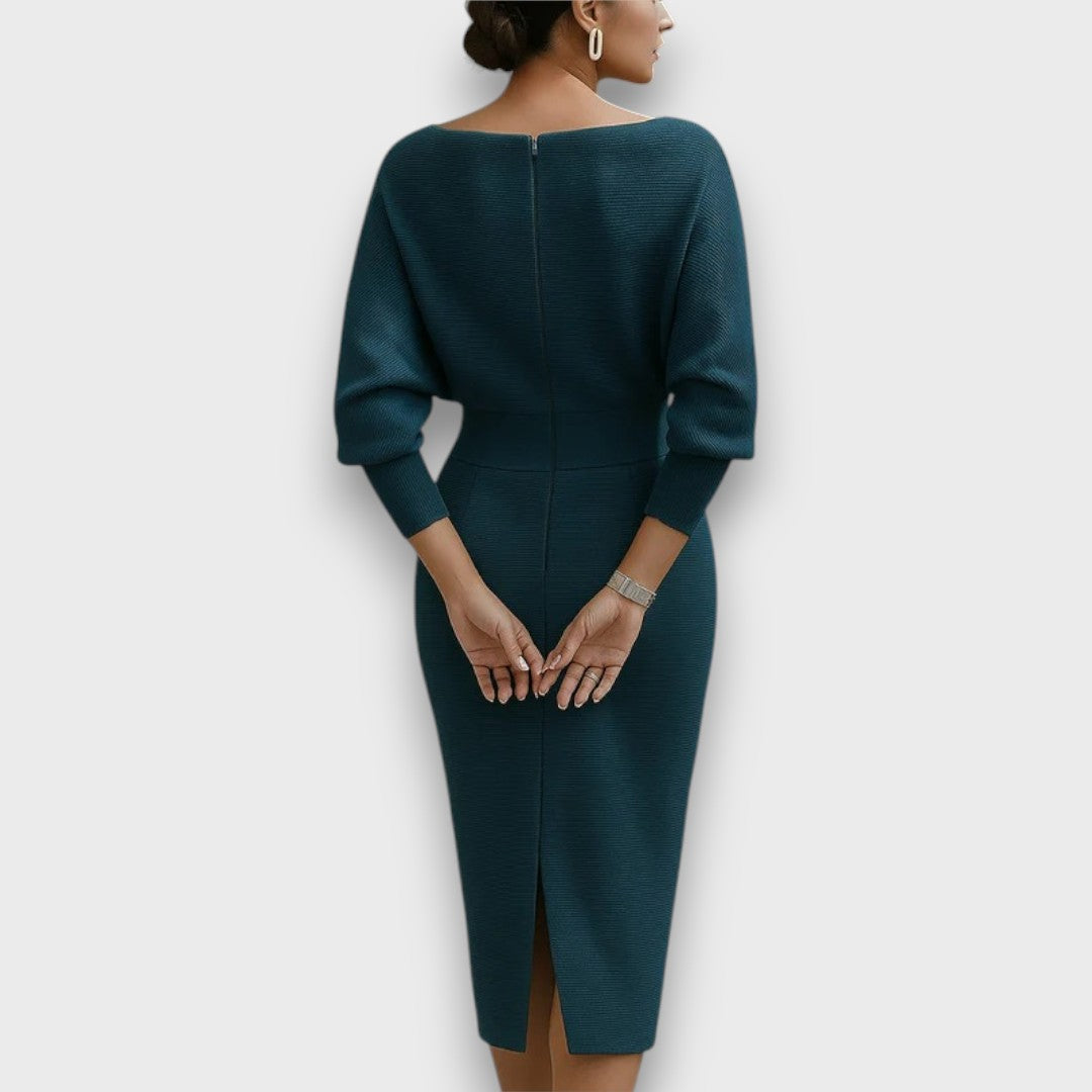 Lunaria | Draped Batwing Midi Dress