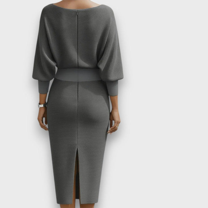 Lunaria | Draped Batwing Midi Dress