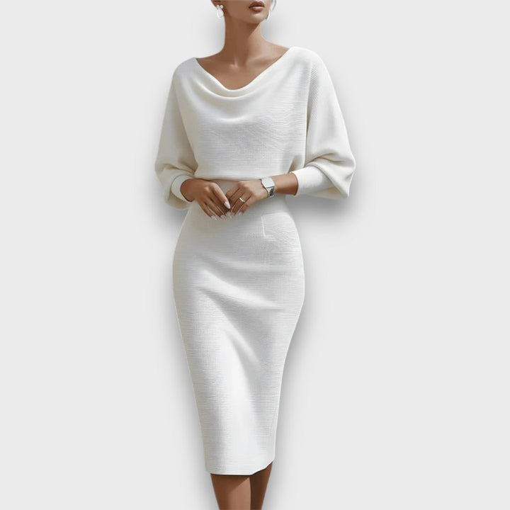 Lunaria | Draped Batwing Midi Dress