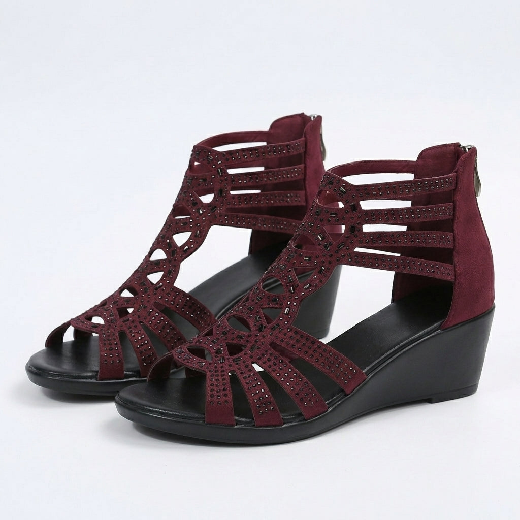 Adeline orthopedic sandals - Burgundy