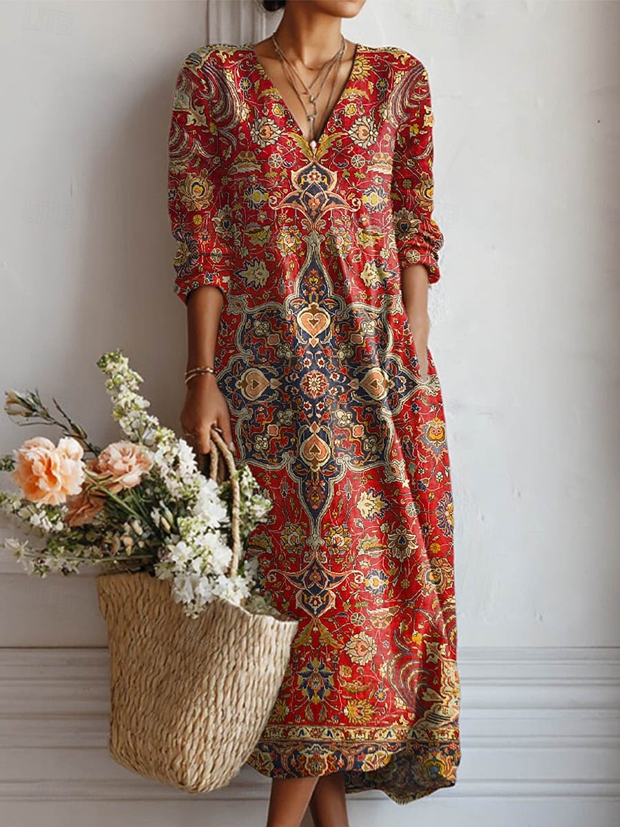 Leire | Ethnic Style Maxi Dress