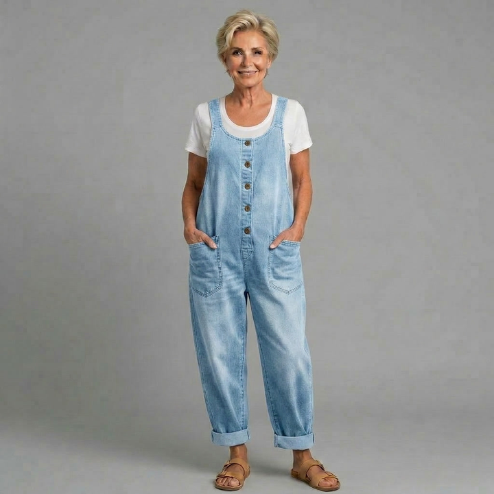 Saylor | Vintage Washed Cotton Denim Overalls
