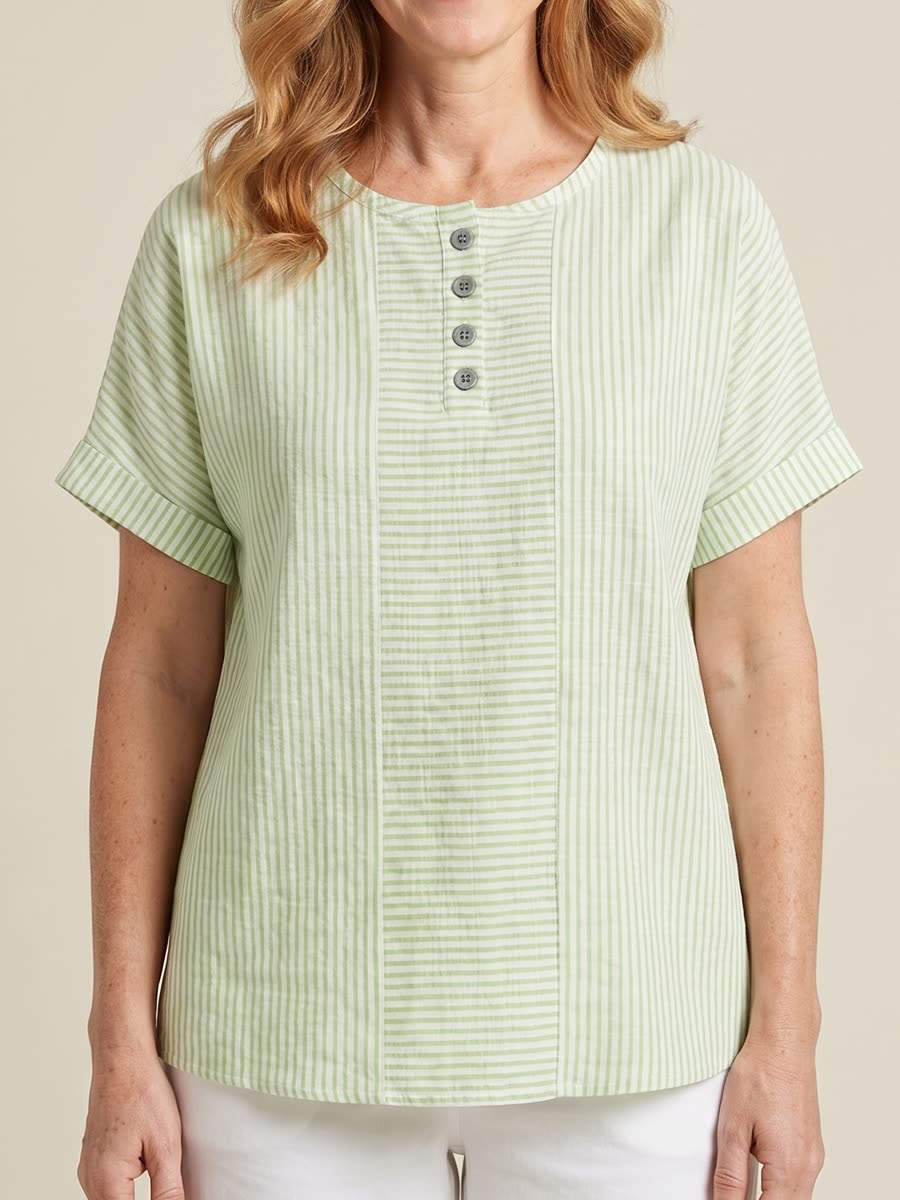 Lily striped blouse - Green