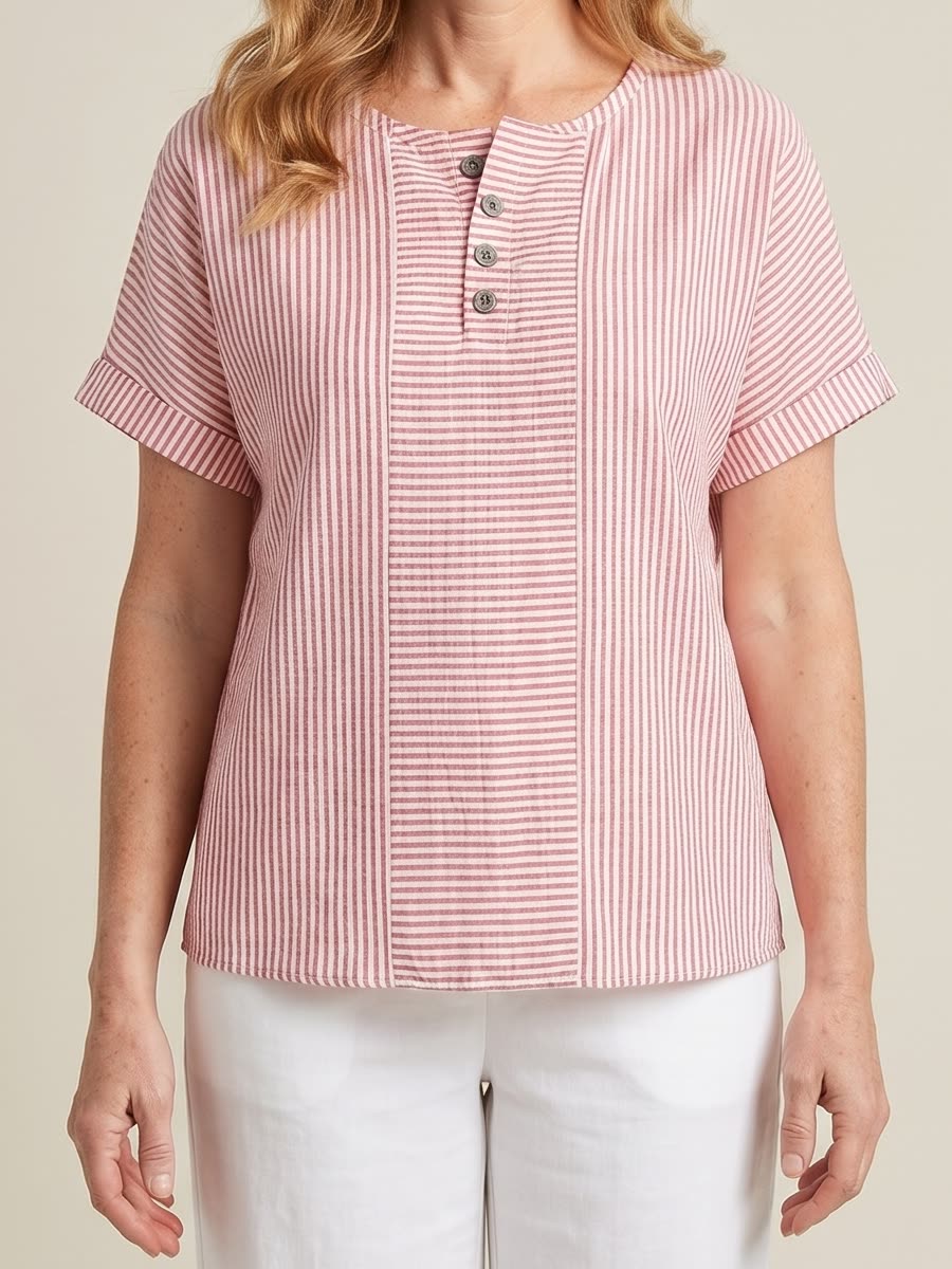 Lily striped blouse - Pink