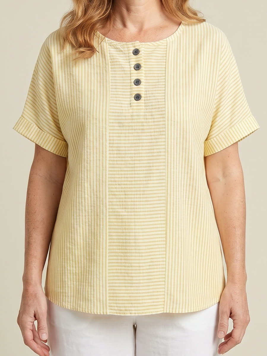 Lily striped blouse - Yellow