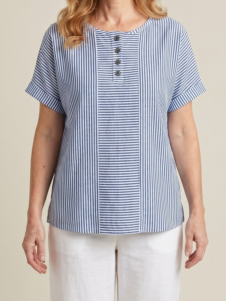 Lily striped blouse - Blue