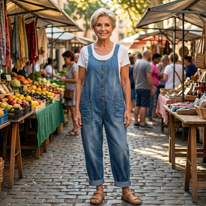 Saylor | Vintage Washed Cotton Denim Overalls