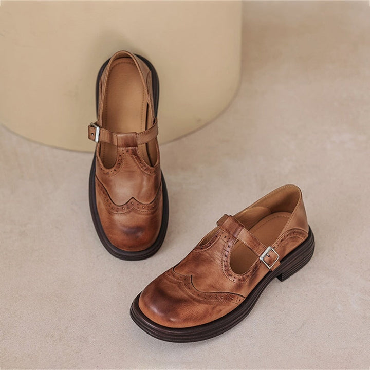 Lara | Leather Mary Janes