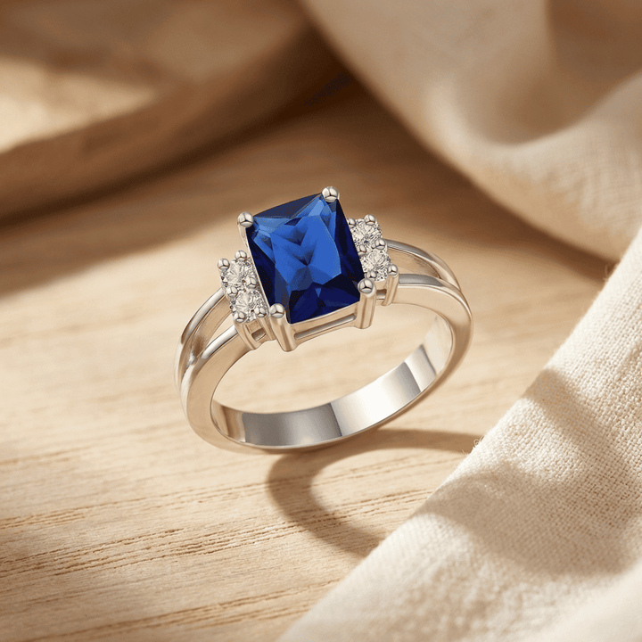 Octagon | Cut Sapphire Ring