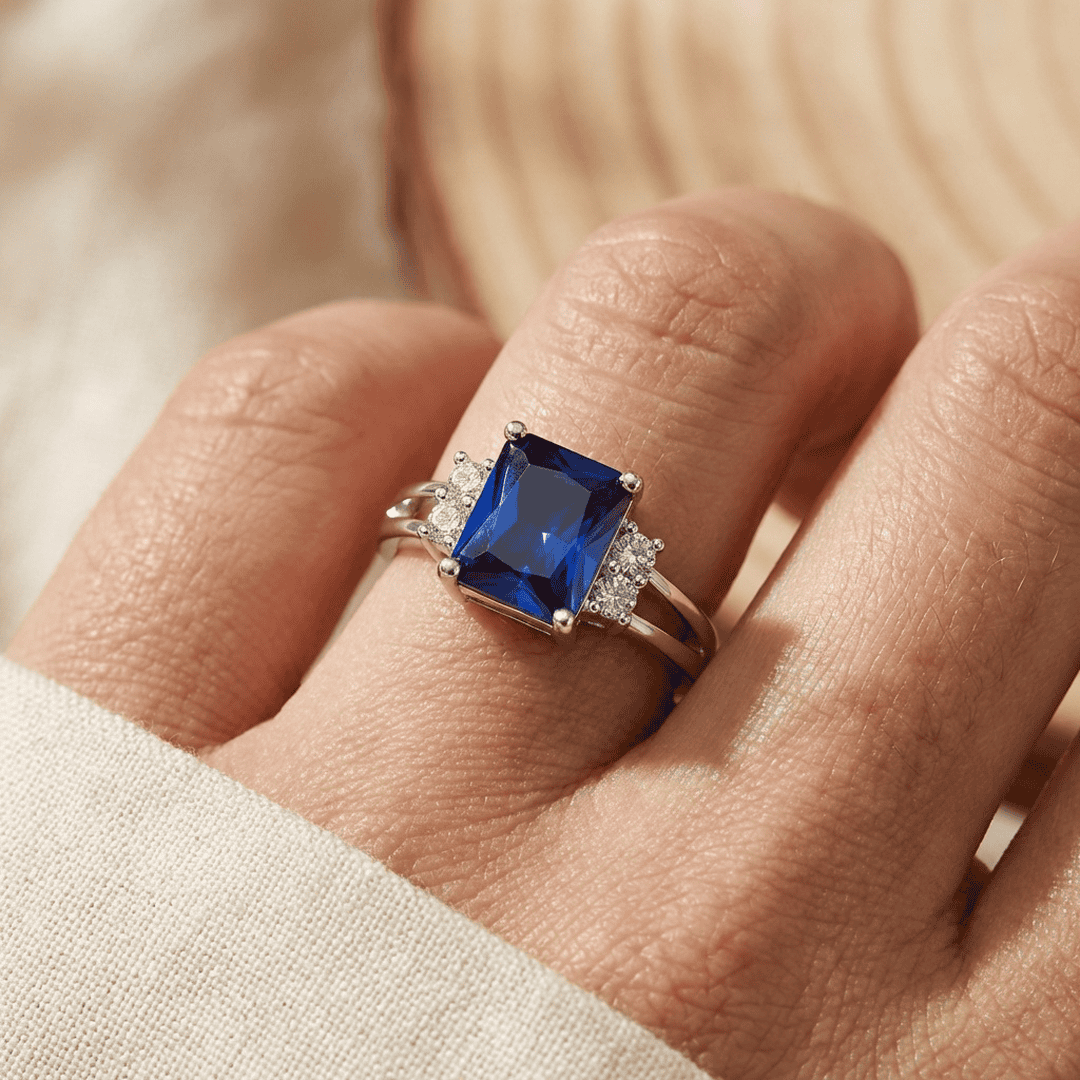 Octagon | Cut Sapphire Ring