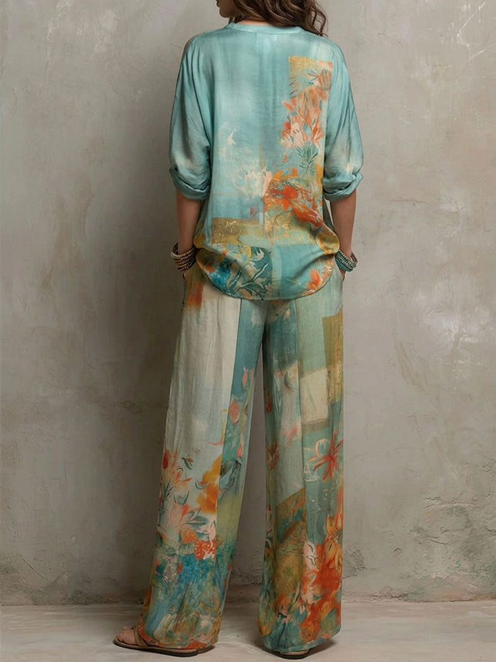 Chiara | Floral Wide-Leg Set