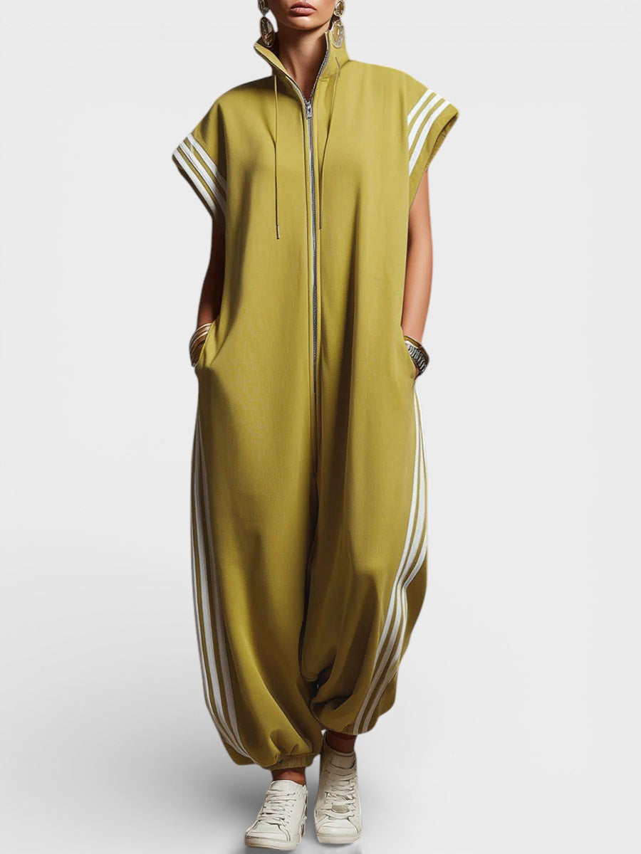 Valeria | Zip Neck Jumpsuit