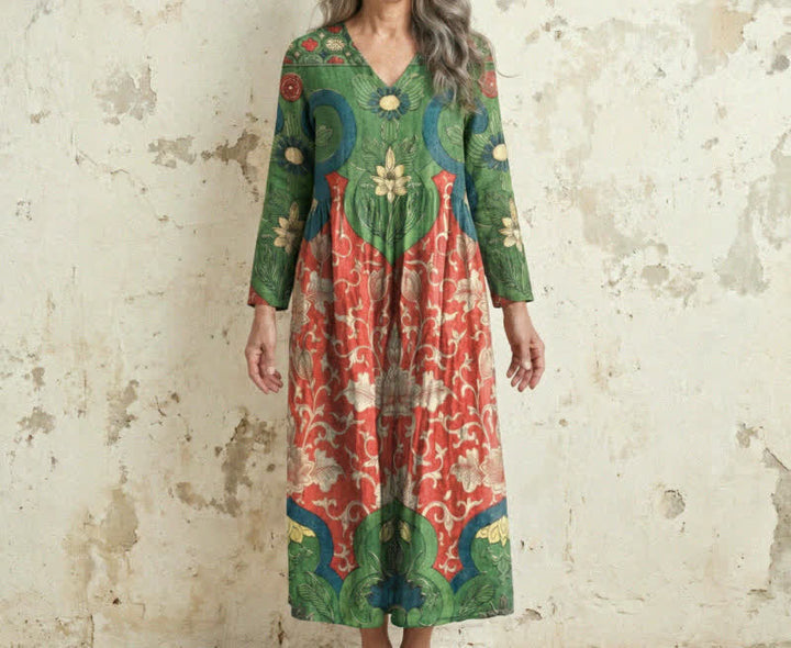 Sophia vintage floral maxi dress - 1