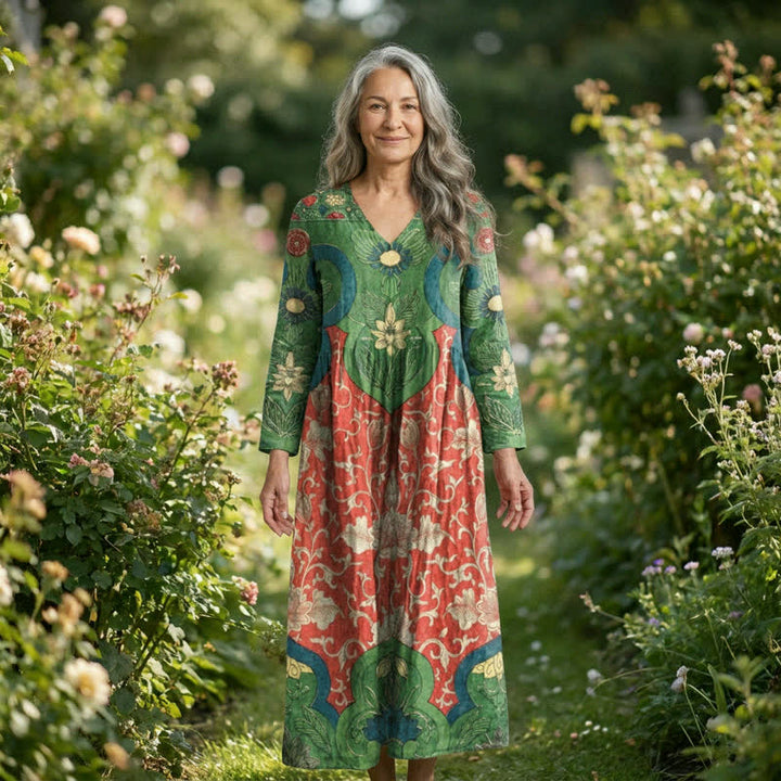 Sophia vintage floral maxi dress - 5