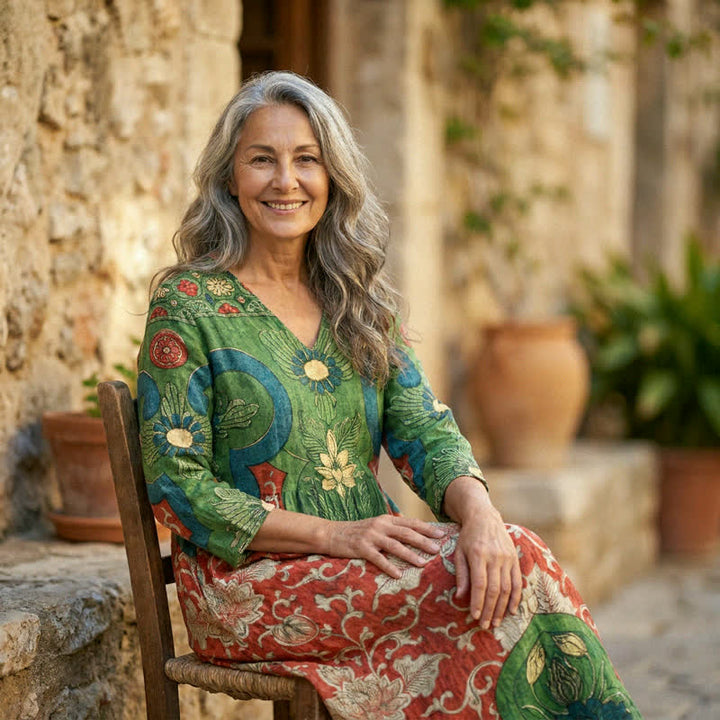 Sophia vintage floral maxi dress - 6