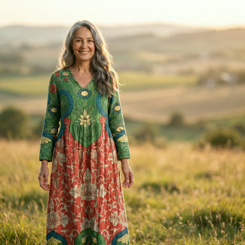 Sophia vintage floral maxi dress - 8