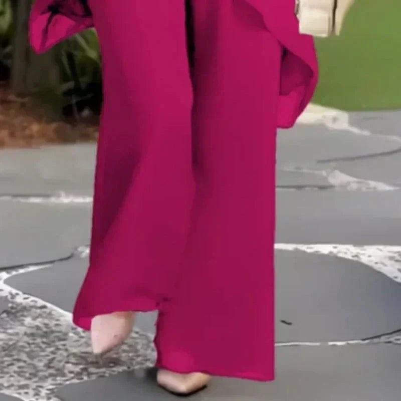 LORY | Suit with draped palazzo pants