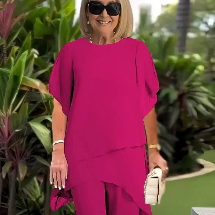 LORY | Suit with draped palazzo pants