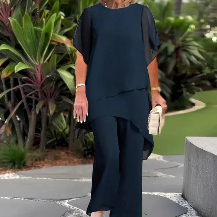LORY | Suit with draped palazzo pants