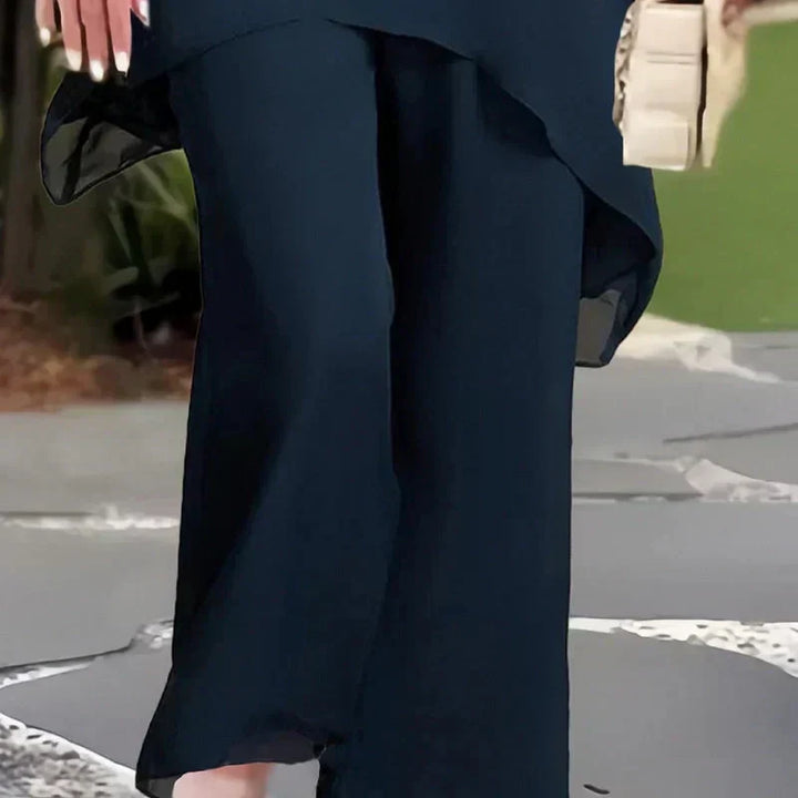LORY | Suit with draped palazzo pants