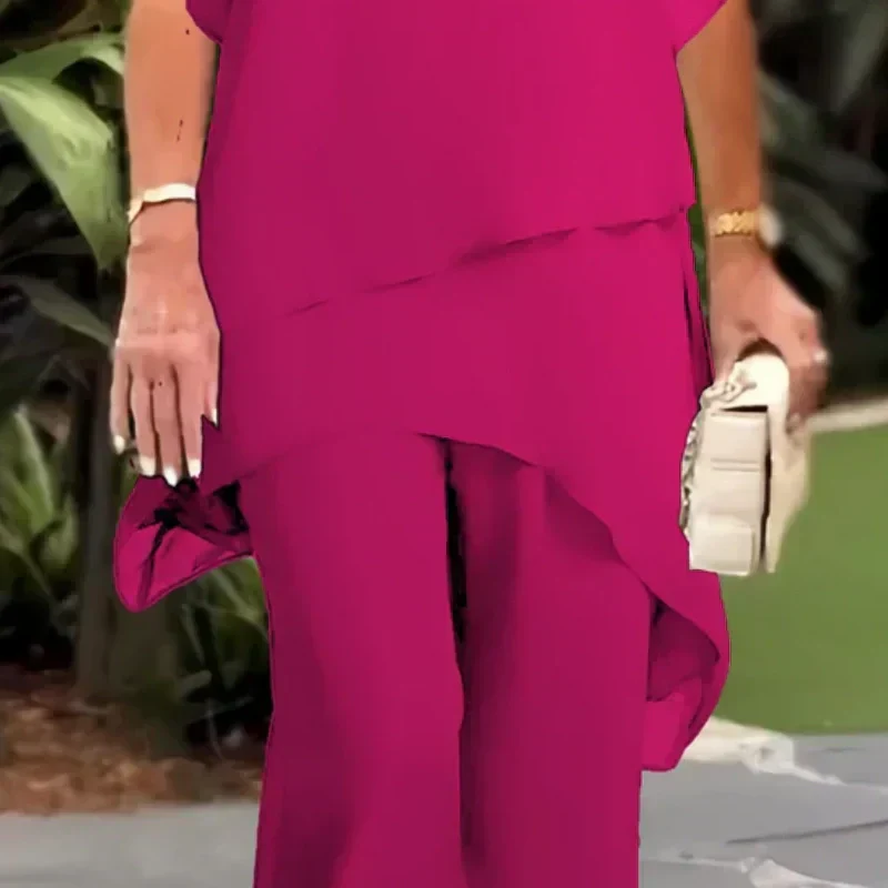 LORY | Suit with draped palazzo pants