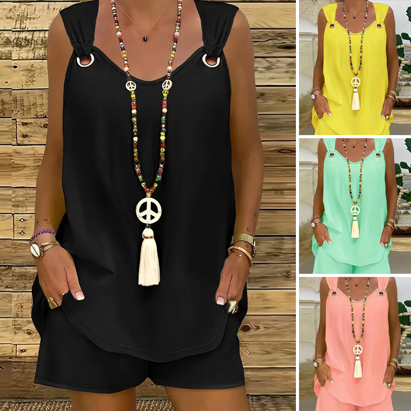 Jovie |  2-Piece Sleeveless Set with Top and Shorts
