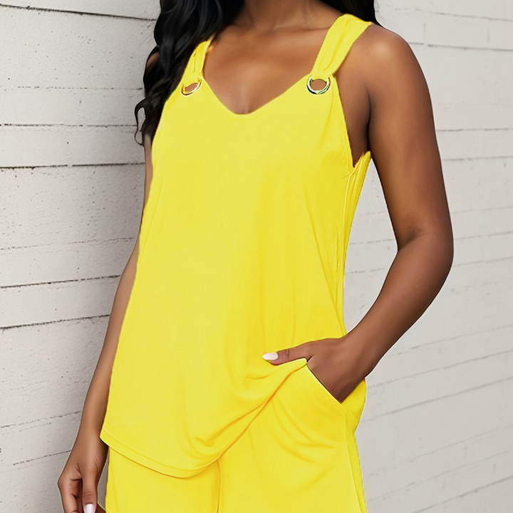 Jovie |  2-Piece Sleeveless Set with Top and Shorts